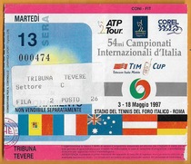 1997 Italy Rome ATP1000 Tennis Masters Sports Ticket Collection Memorial