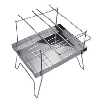 Stainless Steel Folding Bracket Stove Outdoor New Wood Stove Portable Incinerator Simple BBQ Stove