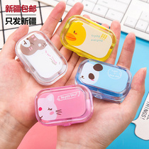 Xinjiang Gothic contact lens box small and cute teenage girl containing portable shadow Mepupil Care Box Department Store