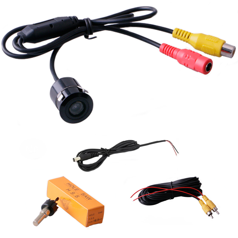 18 5mm reverse surveillance lens on board 8 incandescent lamp small lens embedded punched car 22 5mm HD CCD