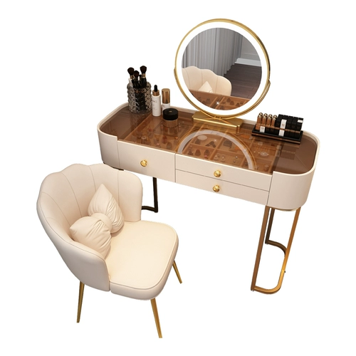 Стеклянный современный и минималистичный туалетный столик для спальни, коллекция 2023