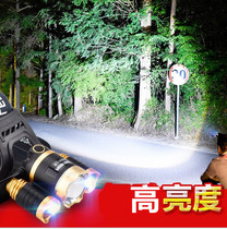 Bright t6 headlamp Rechargeable rechargeable long-range head-mounted adjustable focus zoom LED light Mine light Flashlight