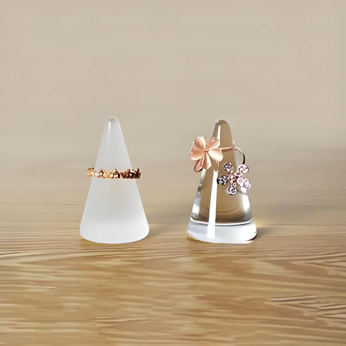 Crystal Clear Japanese Glass Tapered Ring Holder