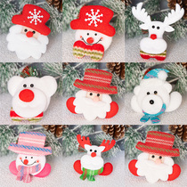  Christmas Decorations Christmas LED Brooch with Light Hairpin Party Supplies Christmas Tree Kindergarten Decorations