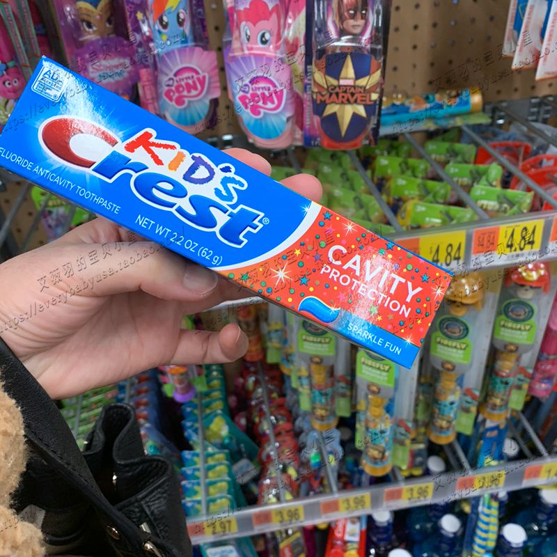 American original domestic spot Crest Kids Crest children's anti-moth toothpaste 62G