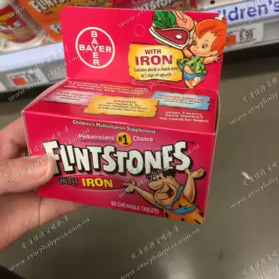 (Iron Supplement) American Bayer Flintstones Children's Vitamin Iron Chewable Tablets 60 Tablets