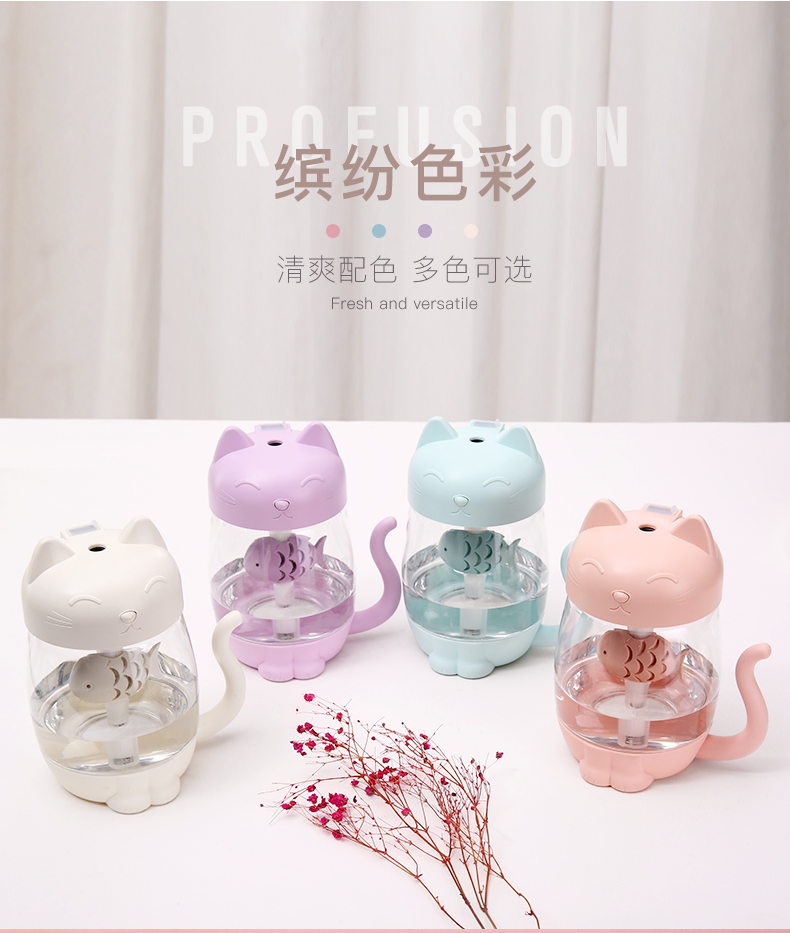 máy phun sương tạo ẩm mocato air m501 Mini usb dễ thương thú cưng mèo máy làm ẩm không khí câm phòng ngủ nhà văn phòng phụ nữ mang thai bé rung cùng đoạn - Máy giữ ẩm máy tạo độ ẩm yoobao
