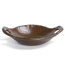 Dry-fired heat-resistant pottery plate baking tray straight fire plate stir-frying Pan Pan Pan-ear plate casserole ceramic dry pan