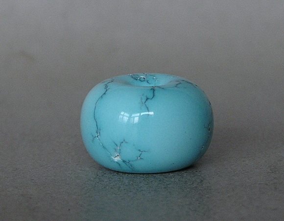 DIY аксессуары 原矿纯天然1.8绿松石鼓珠 小平安扣 diy散珠