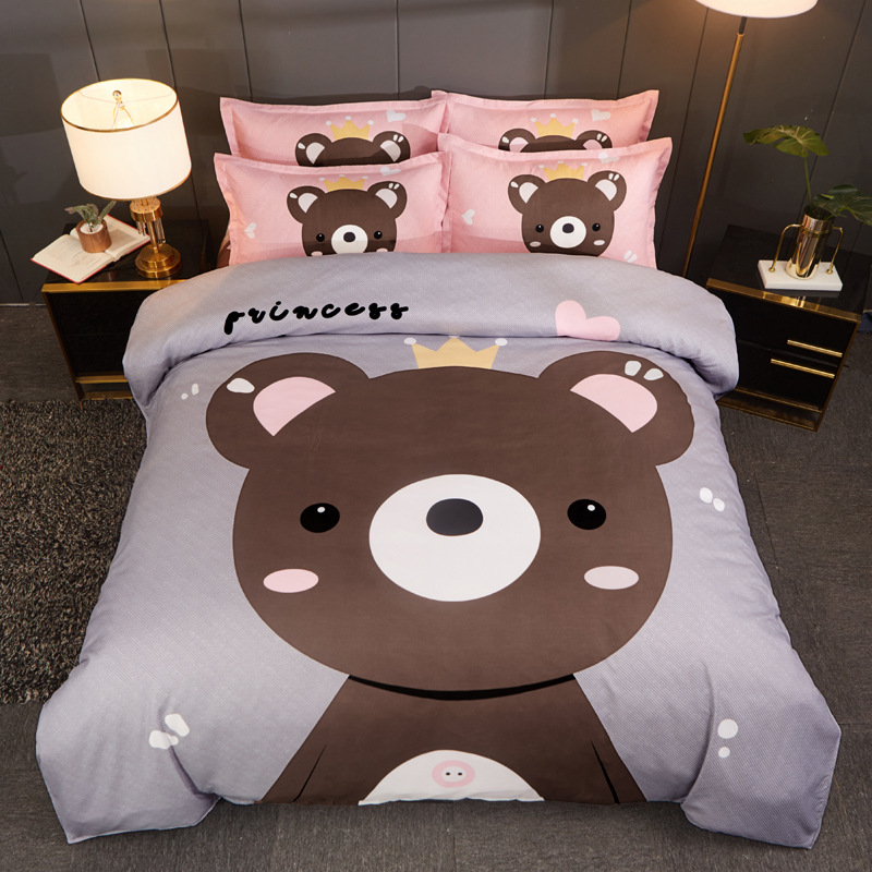 2020 new plant cashmere cartoon animals are made with single four pieces home comfortable delivery quilt cover gift four pieces