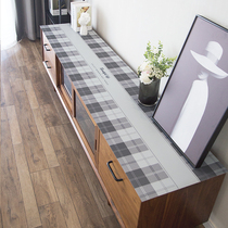 Plume leather TV cabinet mat waterproof and anti-dust TV cabinet Gaibu Living room Home anti-fouling cloth Art customizable