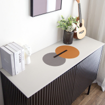 Plume Leather Side Cabinet Mat Modern Minima Waterproof Oil Proof TV Cabinet Mat Home Living Room Side Cabinet Geb Custom