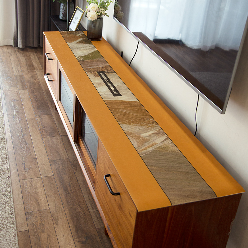 (leather TV cabinet cushion) simple Chinese pvc living room home cover cushion cloth waterproof and anti-slip anti-slip cushion