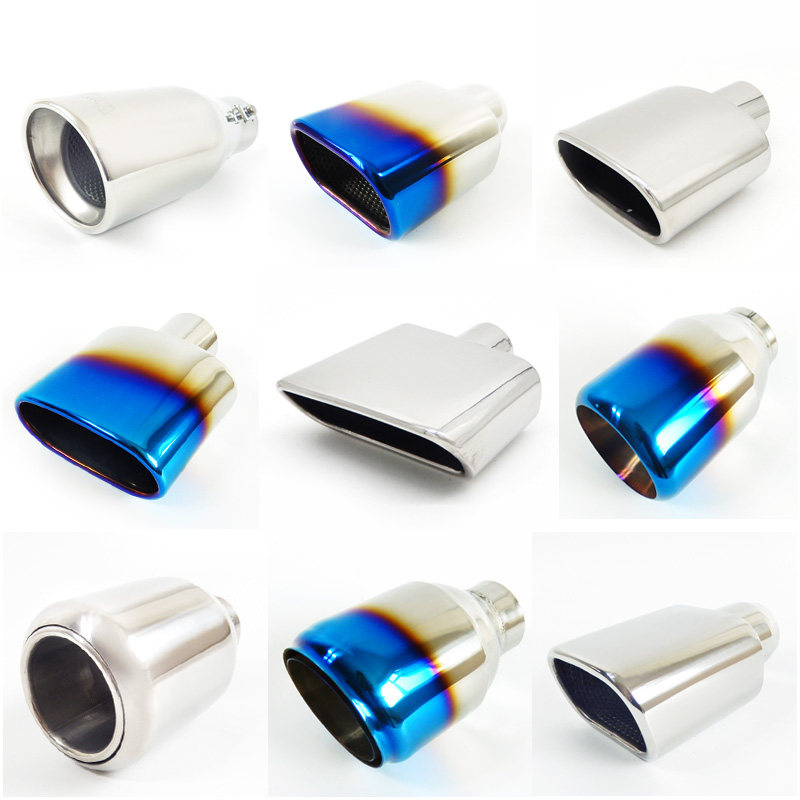 Modified Universal Tail Large Diameter Double Layer Tsui Thicking Roasted Blue Stainless Steel Tail Cover Welding Clamp Changed Exhaust Tube