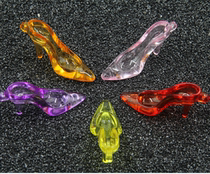 Childrens crystal toys Diamond girl beaded high heels Crystal shoes Cinderella Acrylic playground sugar pusher