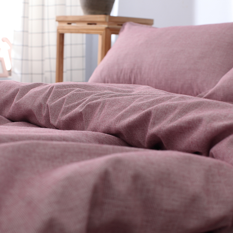 (Coarse quilt cover single piece) 100% pure cotton old coarse cloth quilt cover double single solid color plain simple atmosphere