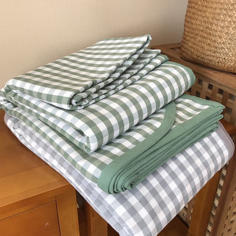 (More than a single export to Japan)Old rough cloth mat three-piece set of warp and weft yarns are pure cotton linen summer
