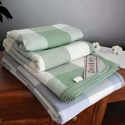 (Five-strand weaving ~ combed cotton) pure cotton old coarse cloth mat three-piece thick summer air-conditioning mat sheets Cotton