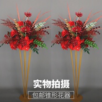 New wedding props iron flower wedding hall potted flower flower point layout Table stage welcome table flower