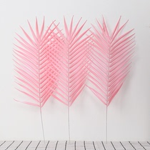 Simulation plant color sunflower leaves single leaf wedding green plant wedding wedding stage flower arrangement fresh style shooting props