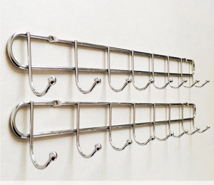 Wall-mounted door rear hook Cement Wall Hanging Clothes Hanger Hanghanger Retro Hook Doorway Punch Wall Hook Row 