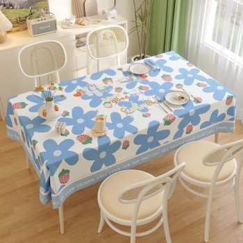 Nordic waterproof cotton linen wear-resistant dining tablecloth square fabric Nordic waterproof cotton linen wear-resistant dining tablecloth square fabric