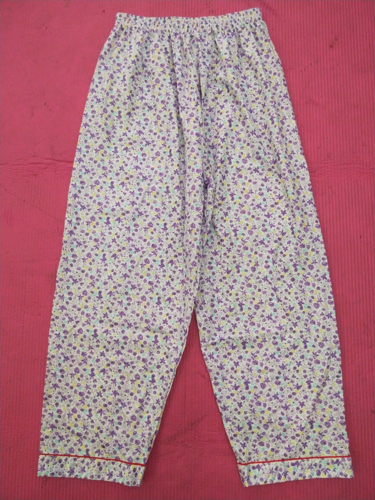 Quần pyjama nữ chất béo XL cotton mỏng phần quần nhà cô gái béo cotton lỏng quần dệt kim quần jean lửng nữ