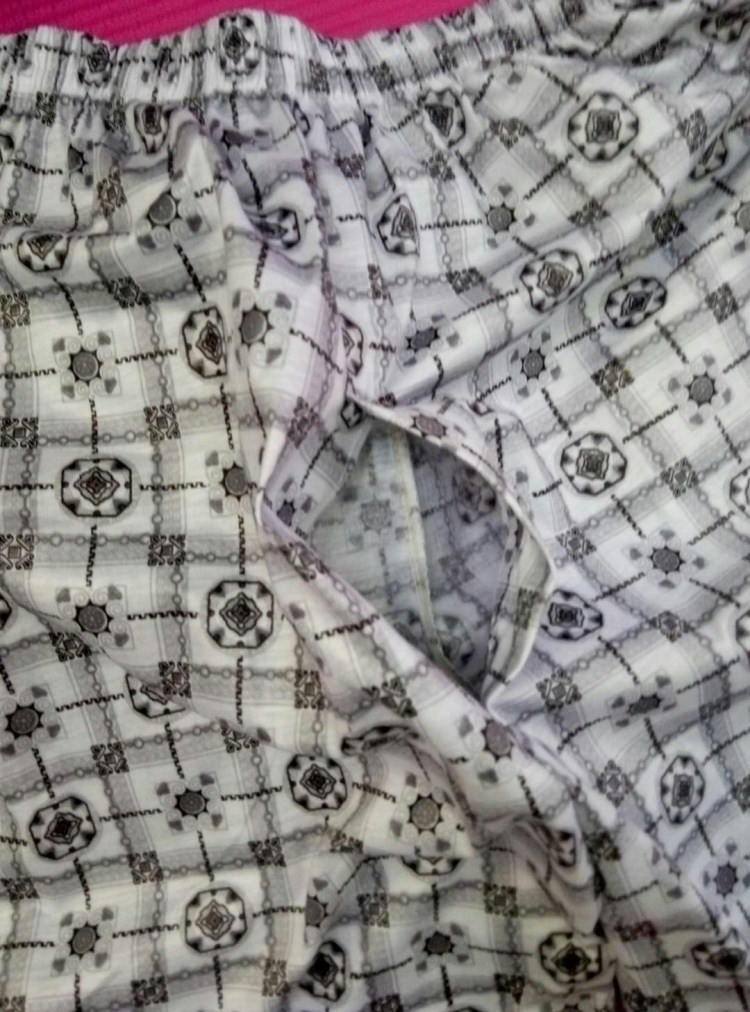 Quần dệt kim kẻ sọc cotton lỏng quần nhà phần mỏng quần pyjama nam dệt cotton mùa xuân và mùa hè điều hòa không khí quần quần dài nam