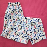 Mùa thu và mùa đông cô gái dày quần dệt kim cotton pyjama phim hoạt hình mèo tháng quần nhà quần cotton lỏng quần nữ