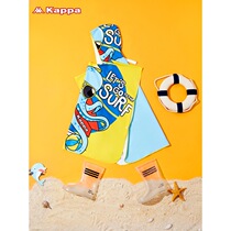 Kappa Childrens Bathrobe Boy Girl Baby Dry Dry Towels Beach Water Towels with Hat Swimming Clothes