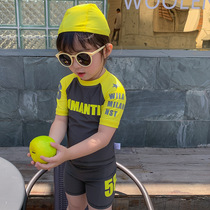  Han Fan Korean childrens swimsuit Male and female childrens split swimsuit Cute baby baby childrens hot spring swimsuit pants set