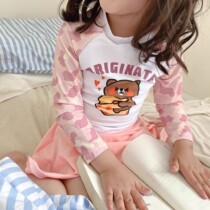 Childrens swimsuit girl Concord girl young children Princess hot spring swimsuit cute baby sun protection swimsuit