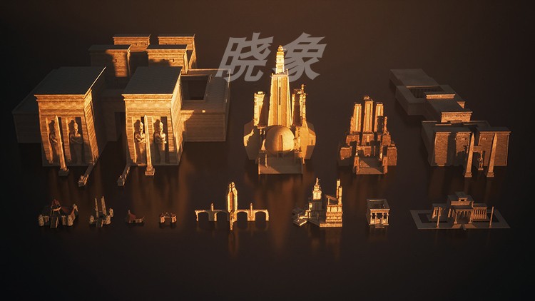 图片[7]-古老奇幻建筑3D模型 格式c4d/blender/fbx/obj K033-cg男孩