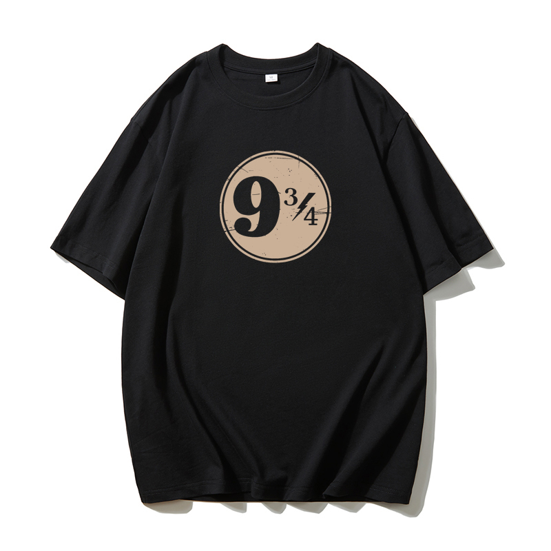 Harry Potter Platform 9¾ Movie Pure Cotton American Style Loose Short Sleeve T-Shirt Clothing Trendy