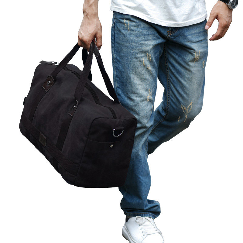 Large Capacity Business Short Trip Travel Bag Single Shoulder Casual Handbag Men Retro Han Edition Fitness Travel Bag