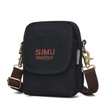 Single Shoulder Inclined Satchel Bag Casual Mini Canvas Men Purse Bungee Bungee Bag Sport Wearing Strap Mobile Phone Bag Hanging Bag