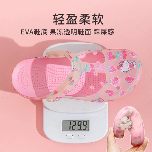 Hello kitty, летние сандалии, детские нескользящие туфли, пляжная обувь на платформе, популярно в интернете