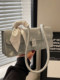 High-End and Stylish Silver Bag for Women 2026 New French Niche Single-Shoulder Underarm Bag Fashionable Handbag Baguette Bag