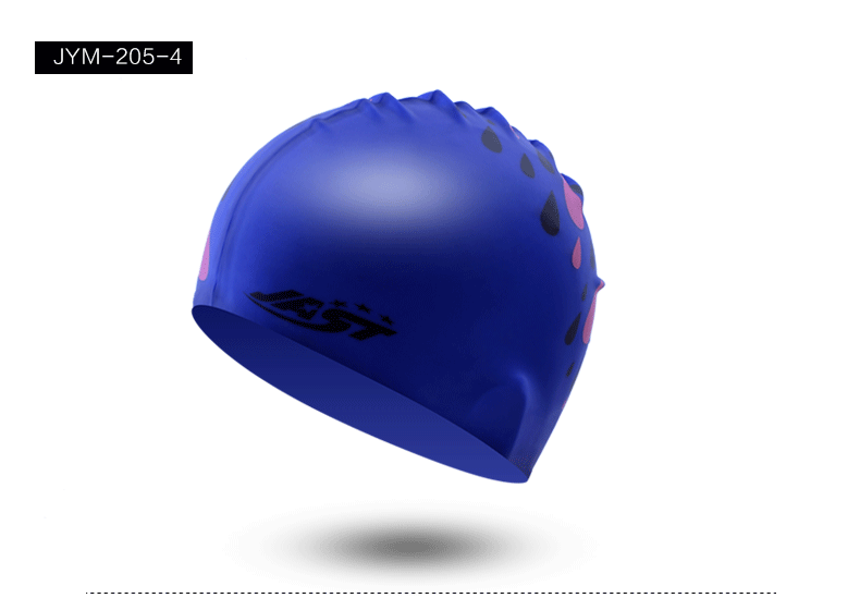 Mũ bơi chống nước silicon Jiasite Mềm mại và thoải mái Thời trang in mũ bơi Unisex 	mũ bơi biển
