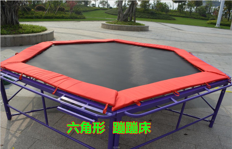 Kindergarten trampoline jumping bed Round square hexagonal sponge mat Protective mat Mat