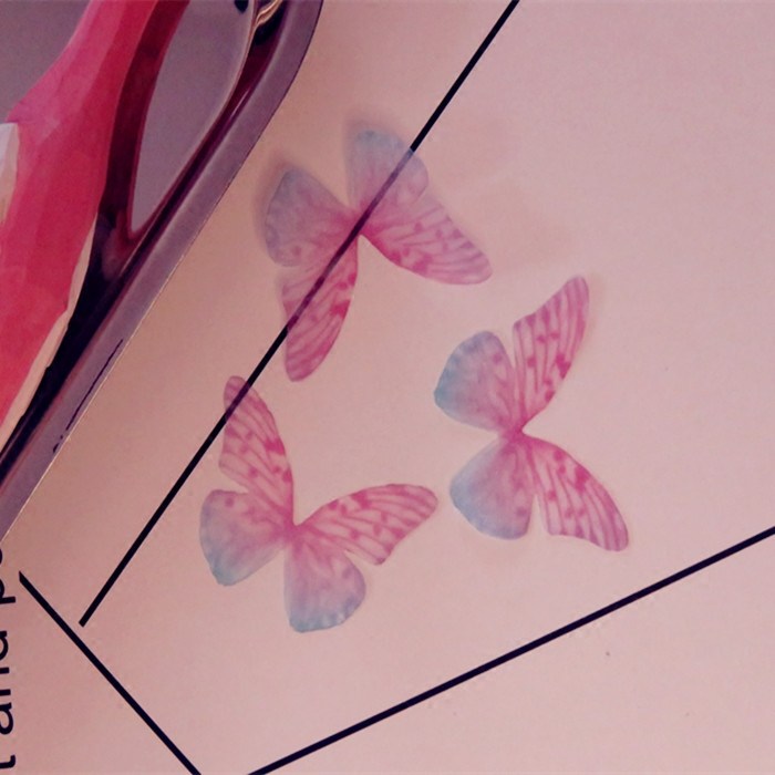 Two-color gradient simulation tulle butterfly wings handmade bridal photo studio earrings headwear accessories accessories material 10