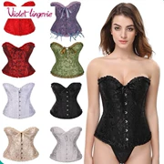 Cổ điển kích thước lớn thêu corset đa năng ren sau sinh giảm béo cơ thể đồ lót 810 Corset