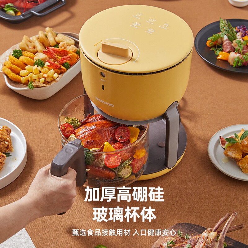 Daewoo air fryer transparent visualization smart fryer household new multi-function small automatic electric fryer
