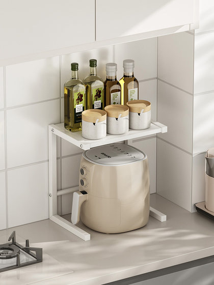 厨房微波炉置物架双层多功能家用台面电饭煲烤箱空气炸锅收纳架子