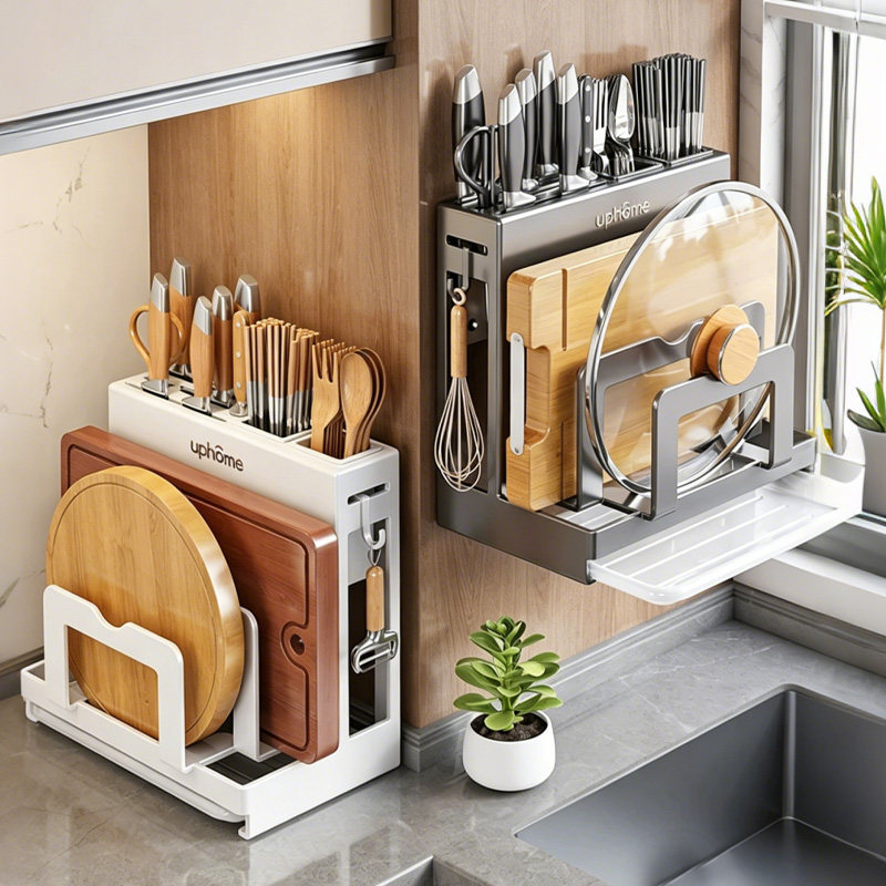 Kitchen knife chopstick cage pot lid chopping board storage rack