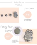 DIY ручной кожа кожа кожа декоративная кнопка кнопка Трехмерные нажима тайно прятать ретро -рисунок моделирование 433 Тип