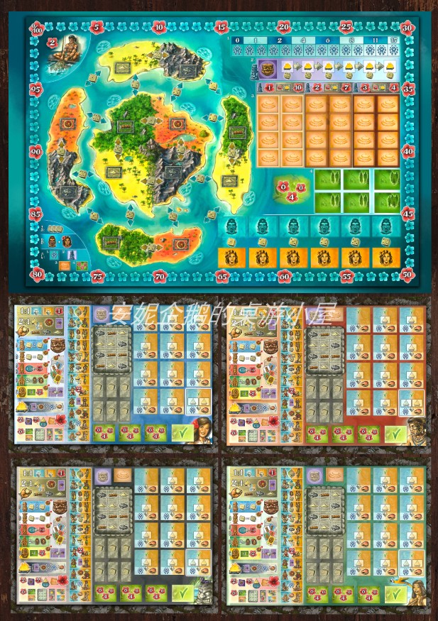 bora bora board game card pad playmat