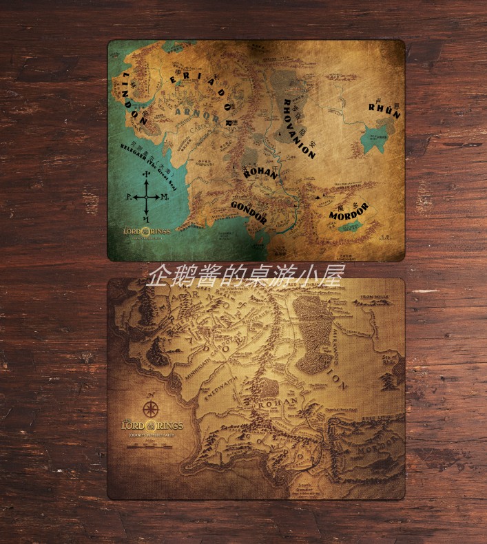 (Annie Table Game) Lord of the Rings Zhongzhou Journey Table Game Map Card Pad Player Panel playmat