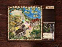  (Anne Board Game) Village 3-in-1 board game card mat playermat