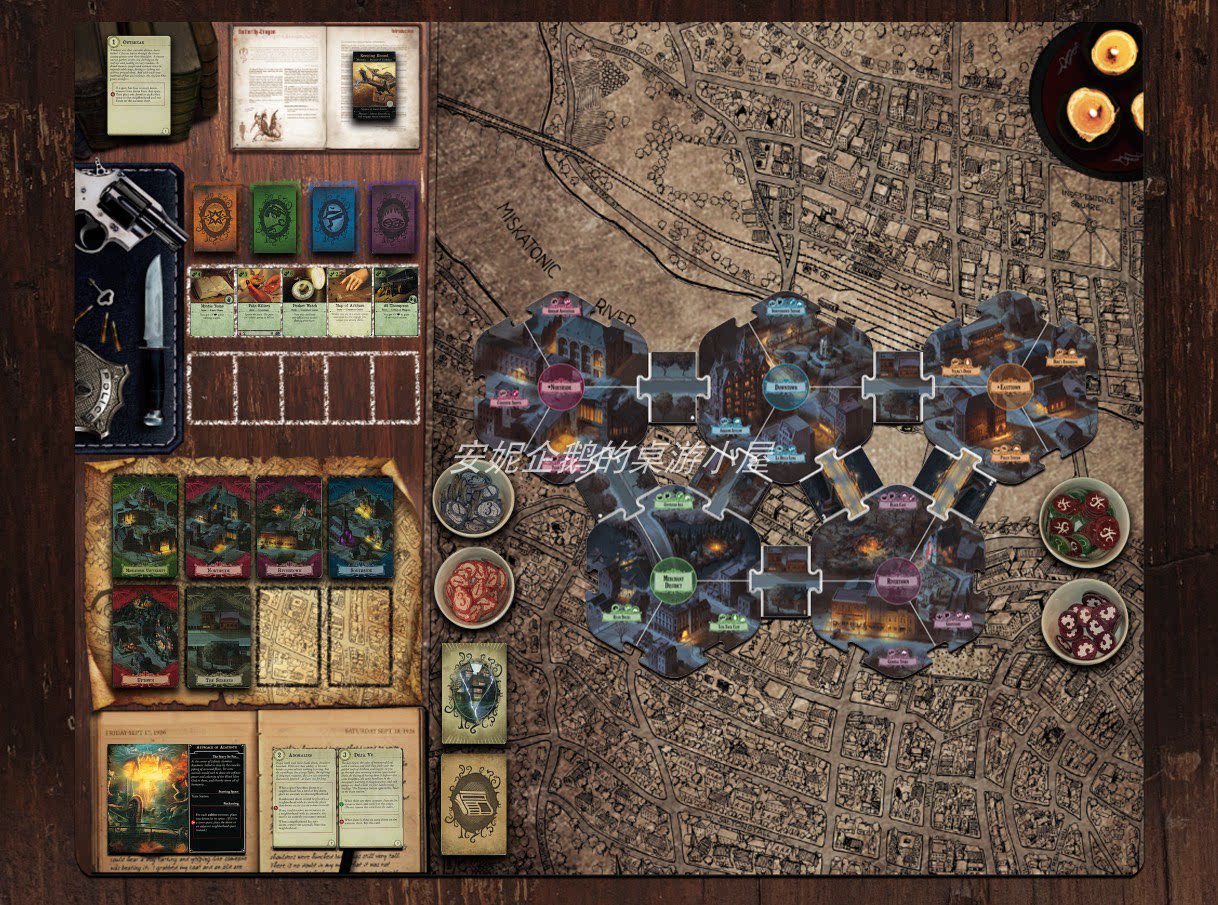 (Annie's Board Game) AH3 Strange Town Tales Board Game Mat Playmat